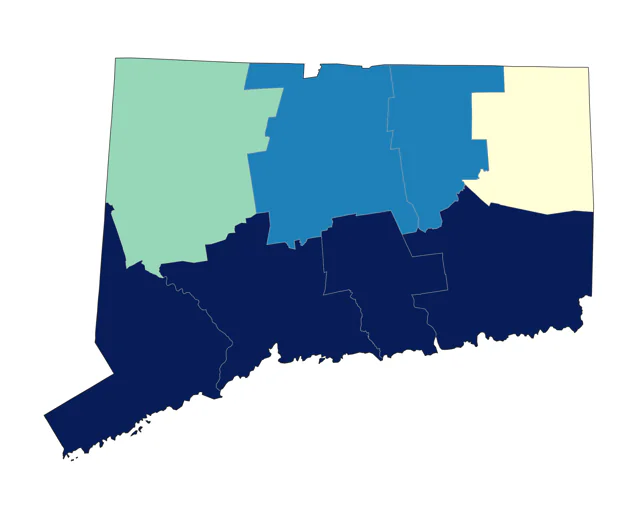 Snowy Egret county map