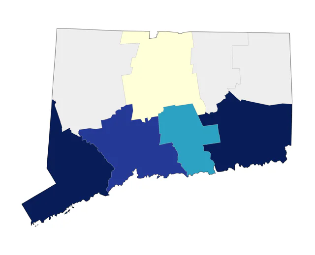 Tricolored Heron county map