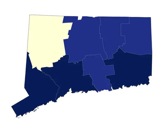 White-rumped Sandpiper county map
