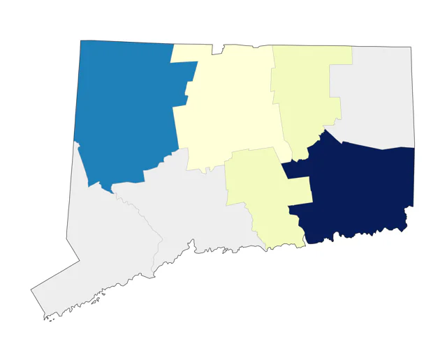 Wood Stork county map