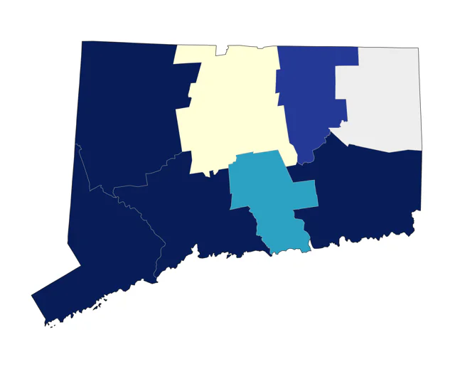 Yellow-throated Warbler county map