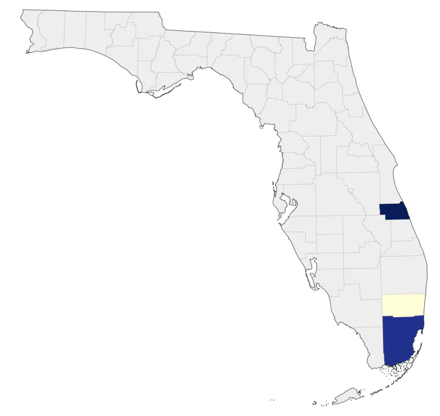African Sacred Ibis county map
