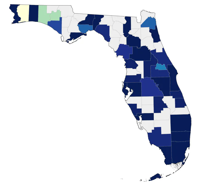 Alder Flycatcher county map