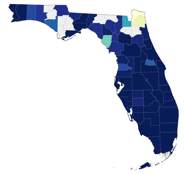 American Barn Owl county map