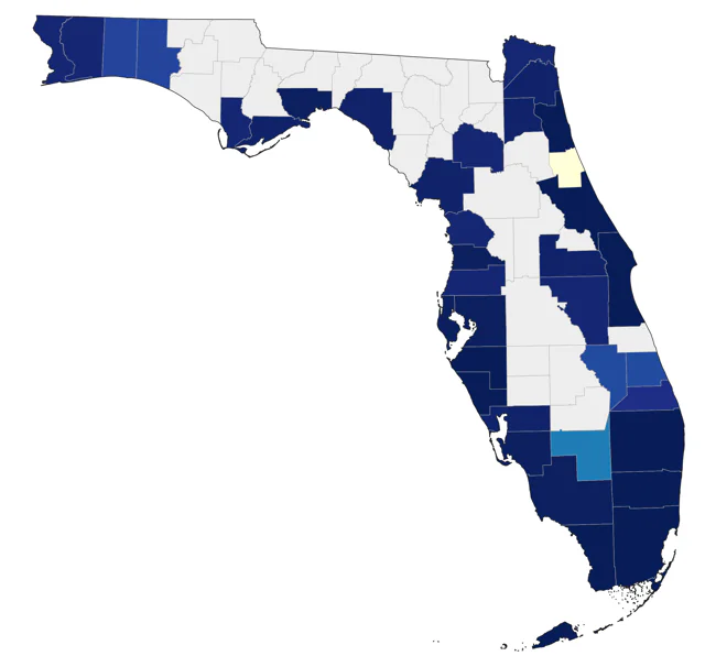 American Flamingo county map
