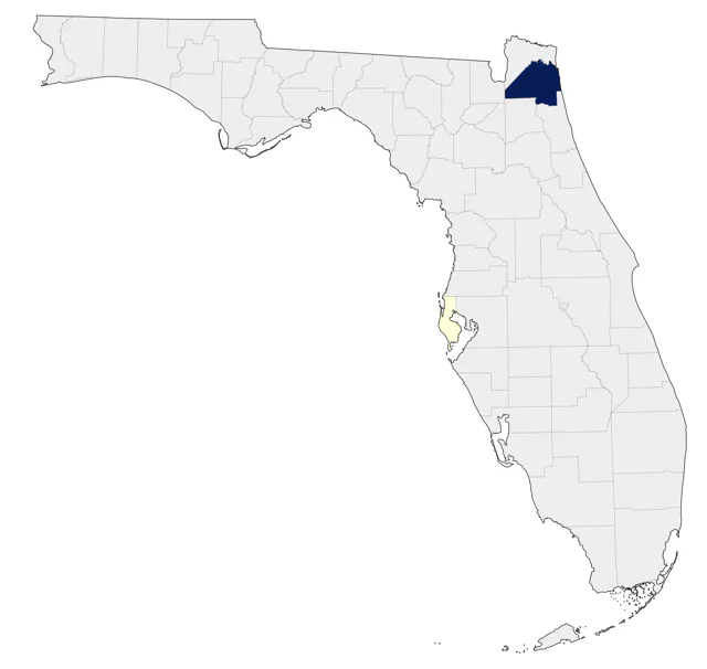 American Goshawk county map