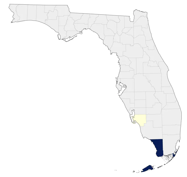 Antillean Palm Swift county map