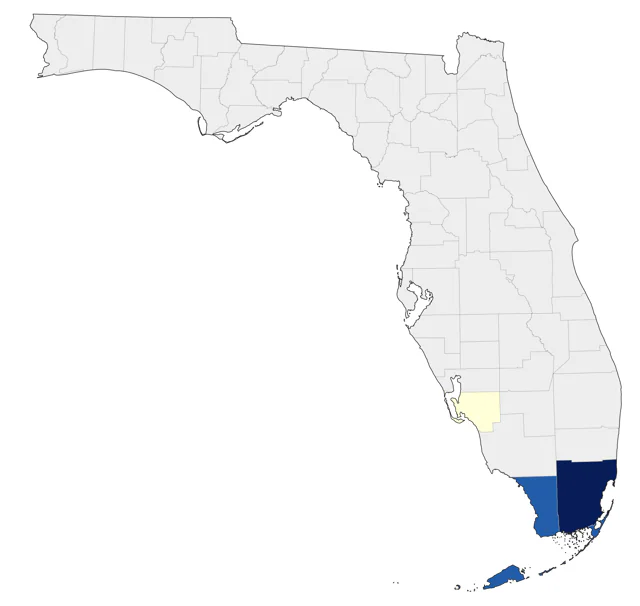 Bahama Swallow county map