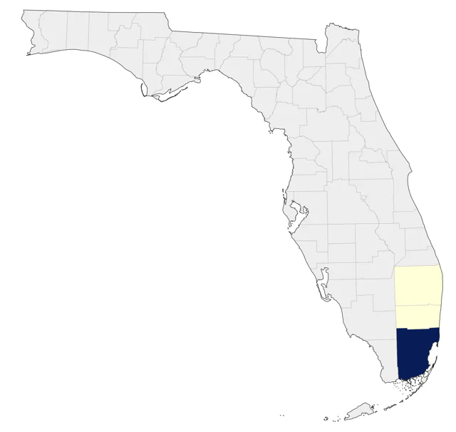 Black-casqued Hornbill county map
