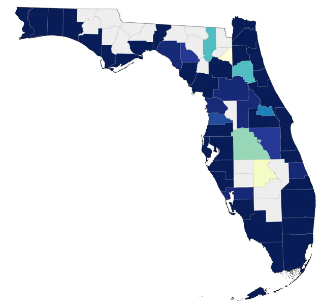 Black Scoter county map