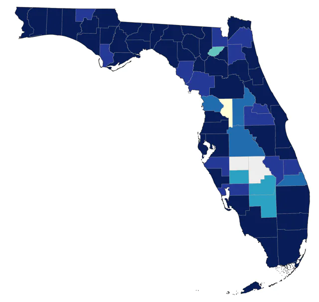 Broad-winged Hawk county map