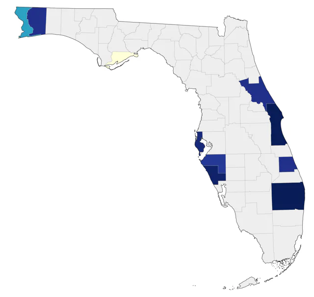 California Gull county map