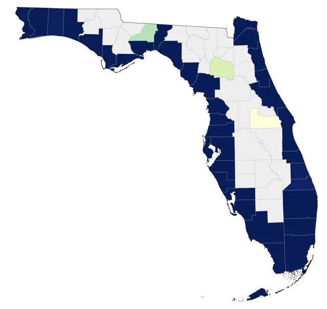 Clapper Rail county map