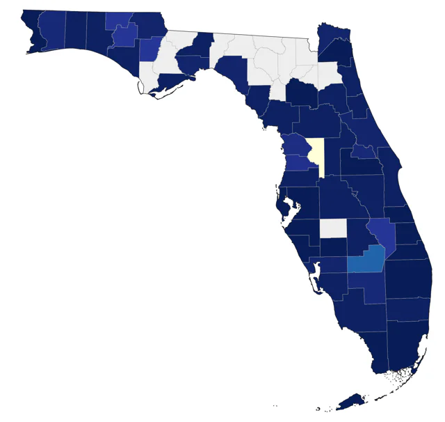 Clay-colored Sparrow county map