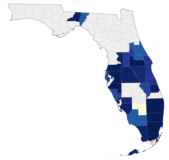 Cockatiel county map