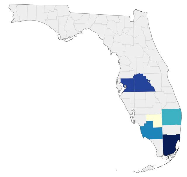 Common Hill Myna county map