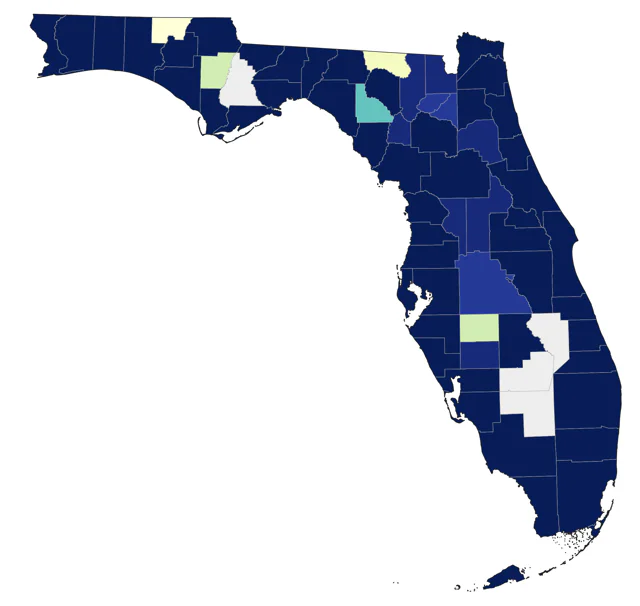 Common Loon county map