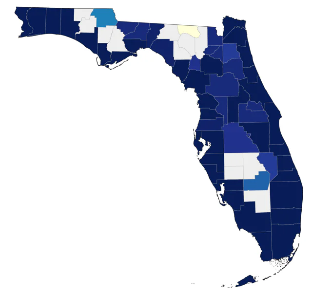 Common Tern county map