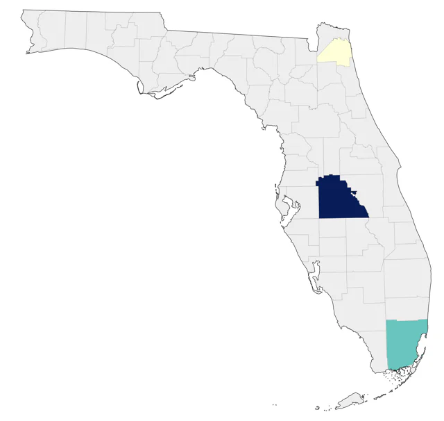 Coscoroba Swan county map