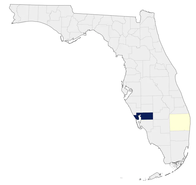 Dark-billed Cuckoo county map