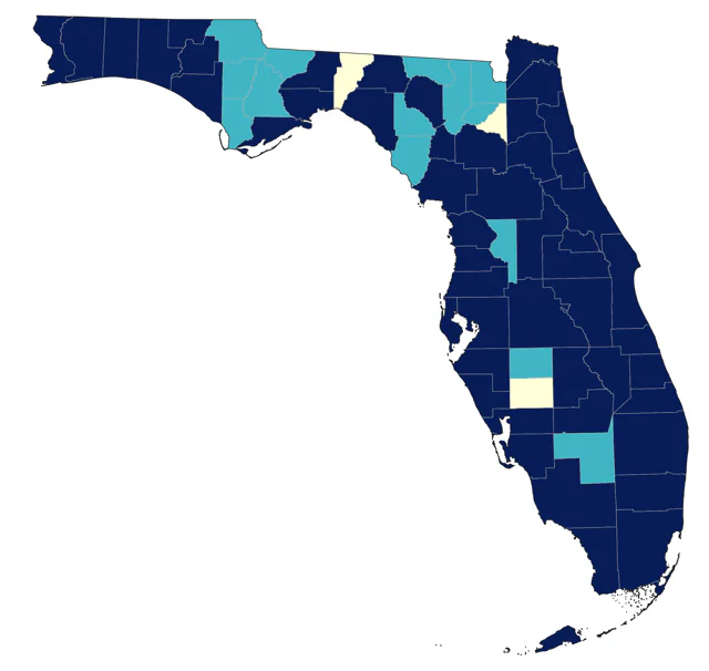 Eastern Screech-Owl county map