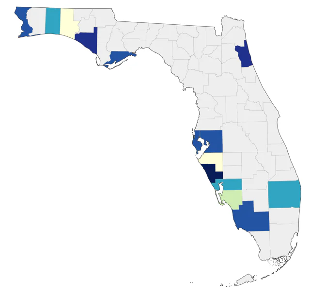 Elegant Tern county map