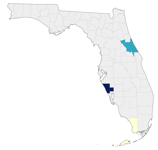 European Herring Gull county map