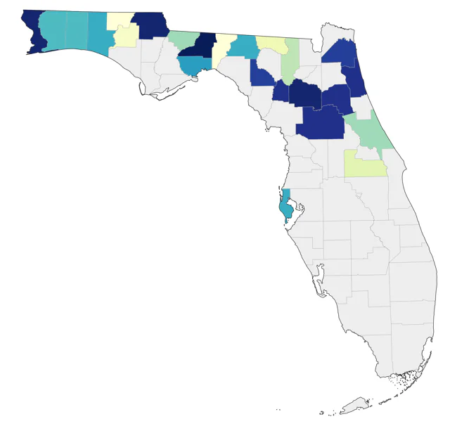 Fox Sparrow county map