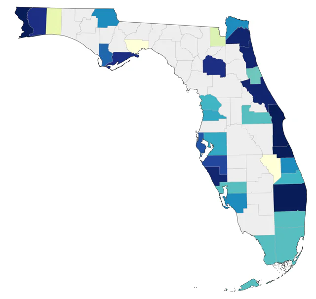 Glaucous Gull county map