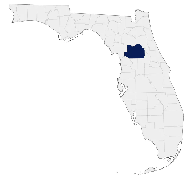 Gray Crowned-Crane county map