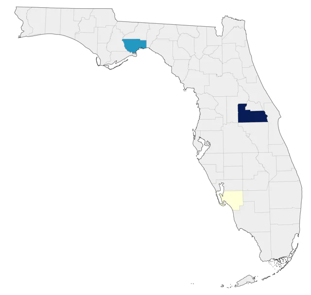 Harris's Hawk county map