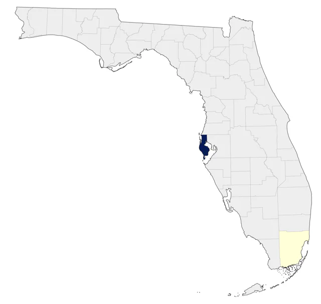 Keel-billed Toucan county map