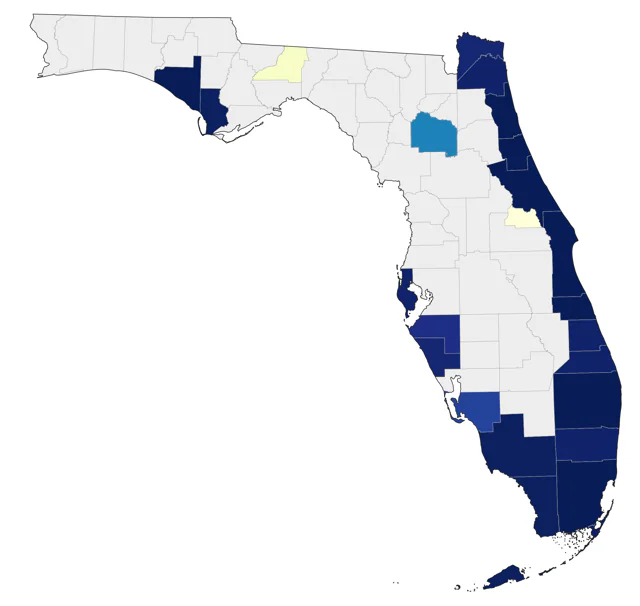 Leach's Storm-Petrel county map