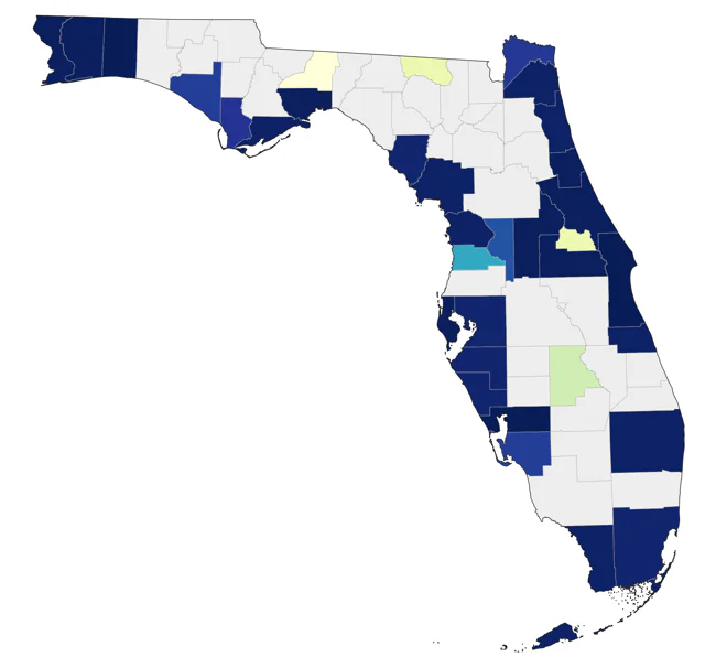 Long-tailed Duck county map
