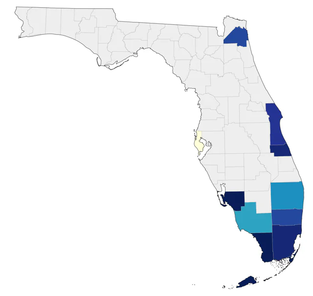 MacGillivray's Warbler county map