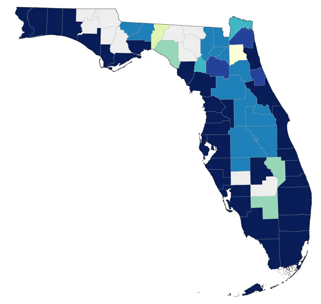 Magnificent Frigatebird county map