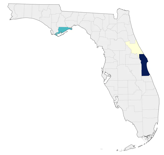 Mountain Plover county map