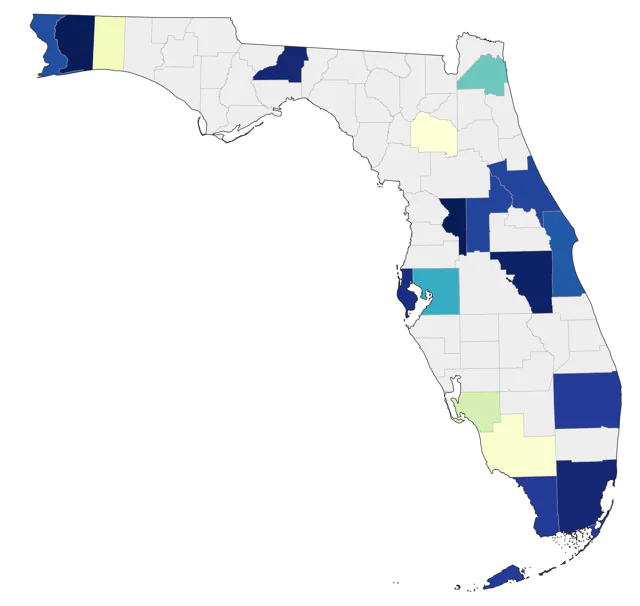 Mourning Warbler county map