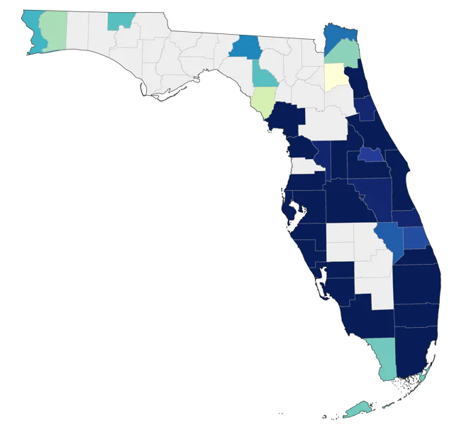 Mute Swan county map