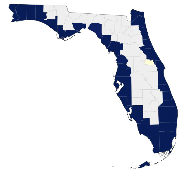 Northern Gannet county map
