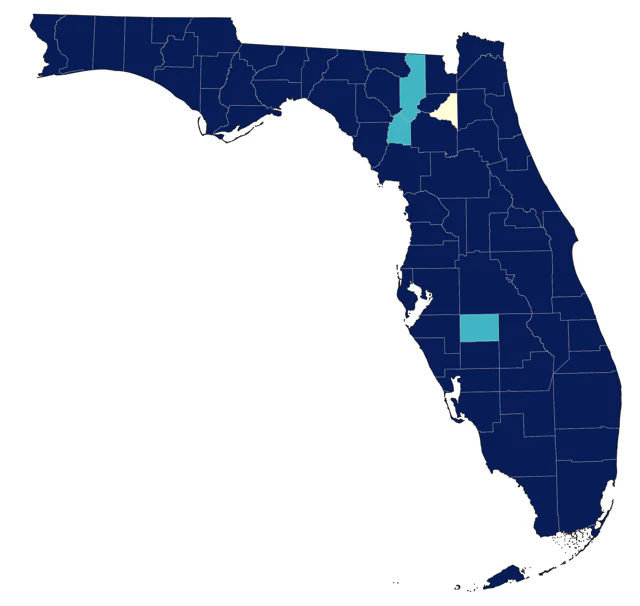 Northern Rough-winged Swallow county map
