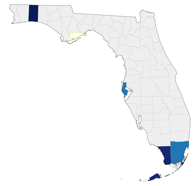 Northern Wheatear county map