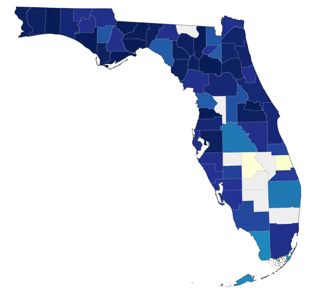 Pine Siskin county map