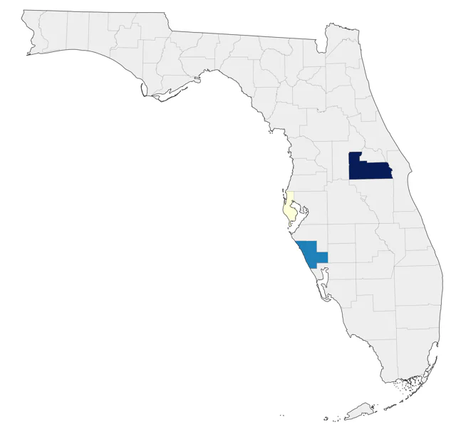 Plum-headed Parakeet county map