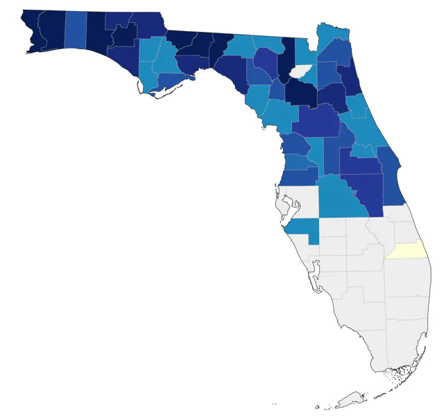 Purple Finch county map