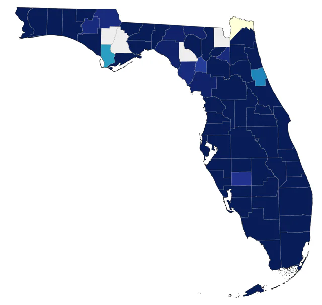 Purple Gallinule county map