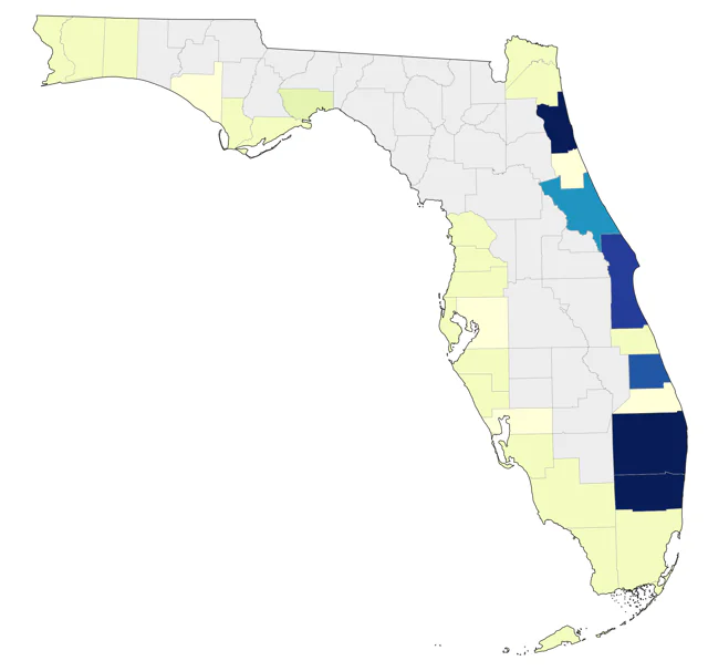 Razorbill county map