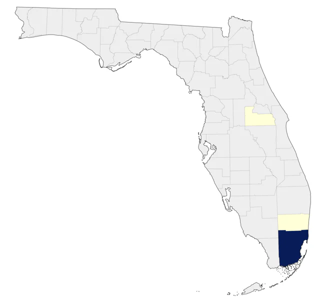 Red-whiskered Bulbul county map