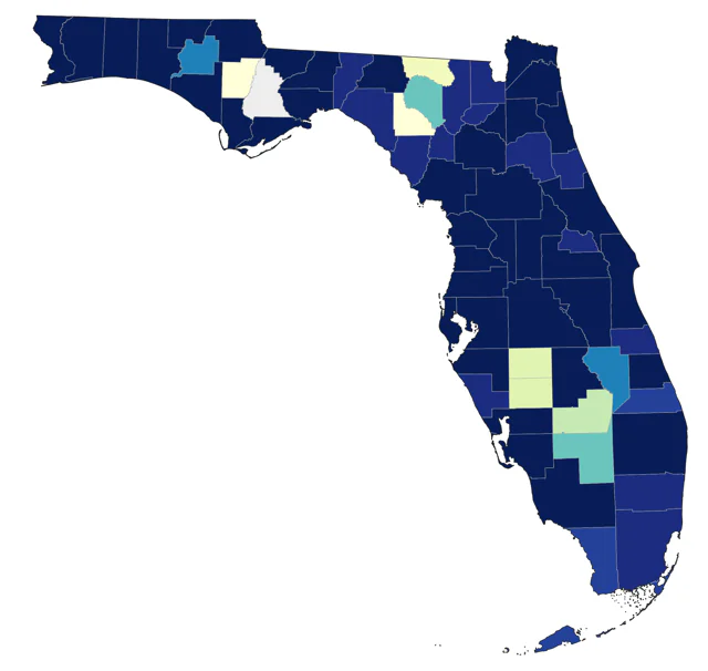 Redhead county map