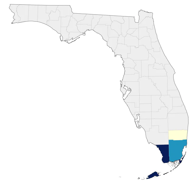 Ruddy Quail-Dove county map